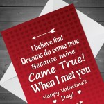 Valentines Card For Boyfriend Girlfriend DREAMS CAME TRUE