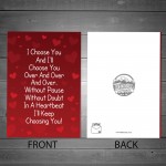 I Choose You Special Anniversary Card For Him Her Boyfriend Wife