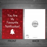 Funny Humour Favourite Notification Card For Boyfriend Husband