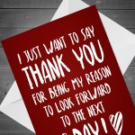 Thank You Anniversary Card For Men Women Husband Wife Girlfriend