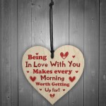 Wood Heart Gift For Her Him Novelty Valentines Anniversary Gift