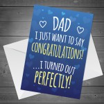 Funny Birthday Fathers Day Card For Dad Humour Card