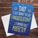 Funny Birthday Fathers Day Card For Dad Humour Card