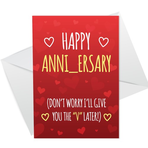 Rude Anniversary Card For Boyfriend Husband Funny Joke Humour