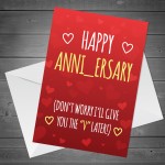 Rude Anniversary Card For Boyfriend Husband Funny Joke Humour