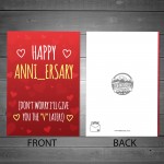 Rude Anniversary Card For Boyfriend Husband Funny Joke Humour