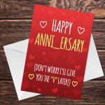 Rude Anniversary Card For Boyfriend Husband Funny Joke Humour