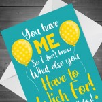 Joke Birthday Card For Boyfriend Girlfriend Funny Humour Card