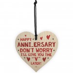 Rude Funny Gift For Anniversary Wood Heart Boyfriend Girlfriend