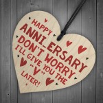 Rude Funny Gift For Anniversary Wood Heart Boyfriend Girlfriend