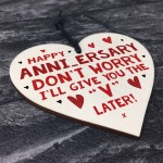 Rude Funny Gift For Anniversary Wood Heart Boyfriend Girlfriend