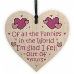 Rude Gift For Mum Mothers Day Birthday Wood Heart Funny Gift