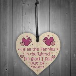 Rude Gift For Mum Mothers Day Birthday Wood Heart Funny Gift