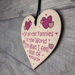 Rude Gift For Mum Mothers Day Birthday Wood Heart Funny Gift