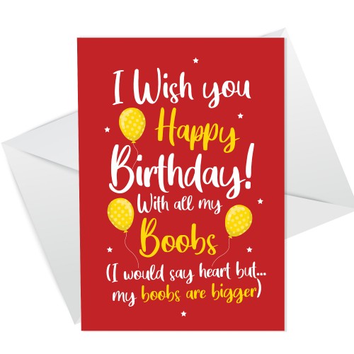 Funny Birthday Card For Boyfriend Husband Humour Rude Card