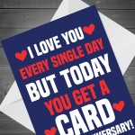 Funny Anniversary Card For Husband Boyfriend Joke Humour Card