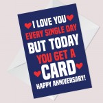 Funny Anniversary Card For Husband Boyfriend Joke Humour Card