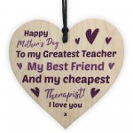 Funny Mothers Day Gift For Mum Wood Heart Gift From Daughter Son