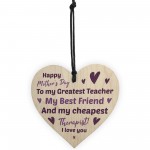 Funny Mothers Day Gift For Mum Wood Heart Gift From Daughter Son