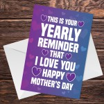 Mothers Day Funny Card For Mum Cheeky Humour Mum Card