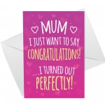 Funny Mothers Day Card From Daughter Son Joke Birthday Card