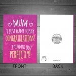 Funny Mothers Day Card From Daughter Son Joke Birthday Card