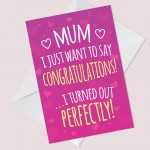 Funny Mothers Day Card From Daughter Son Joke Birthday Card