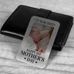 1st Mothers Day Gift Photo Metal Card Personalised Gift