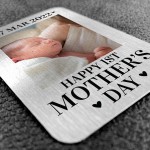 1st Mothers Day Gift Photo Metal Card Personalised Gift