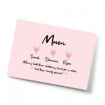 Personalised Mum Gift Print Mothers Day Birthday Gift