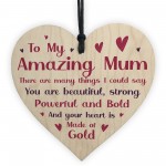 Special Mothers Day Gift For Mum Wooden Heart Thank You Mum 