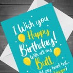 Funny Birthday Card For Boyfriend Husband Novelty Cheeky