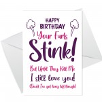 Funny Birthday Card For Her Joke Humour Card Girlfriend Wife