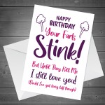 Funny Birthday Card For Her Joke Humour Card Girlfriend Wife