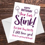 Funny Birthday Card For Her Joke Humour Card Girlfriend Wife