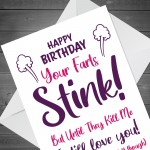 Funny Birthday Card For Her Joke Humour Card Girlfriend Wife