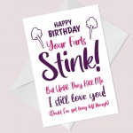 Funny Birthday Card For Her Joke Humour Card Girlfriend Wife