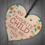 Funny Joke Gift For Mum Mothers Day Birthday Wooden Heart