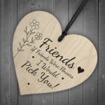 Thank You Gift For Friend Wood Heart Friendship Gift Best Friend