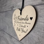 Thank You Gift For Friend Wood Heart Friendship Gift Best Friend