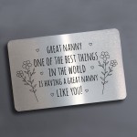 Special Gift For Great Nanny Birthday Mothers Day Thank You Gift