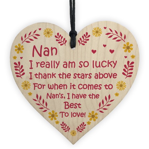 Nan Gifts For Birthday Mothers Day Wooden Heart Gift For Her