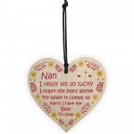 Nan Gifts For Birthday Mothers Day Wooden Heart Gift For Her