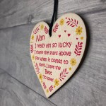 Nan Gifts For Birthday Mothers Day Wooden Heart Gift For Her