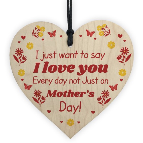 Funny Mothers Day Gift Wood Heart Gift For Mum Nan LOVE Gift