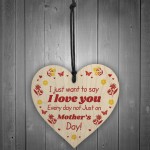 Funny Mothers Day Gift Wood Heart Gift For Mum Nan LOVE Gift