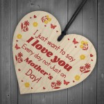 Funny Mothers Day Gift Wood Heart Gift For Mum Nan LOVE Gift