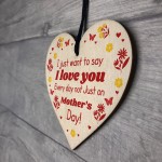 Funny Mothers Day Gift Wood Heart Gift For Mum Nan LOVE Gift