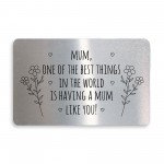 Special Gift For Mum Birthday Mothers Day Metal Card Thank You