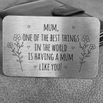 Special Gift For Mum Birthday Mothers Day Metal Card Thank You